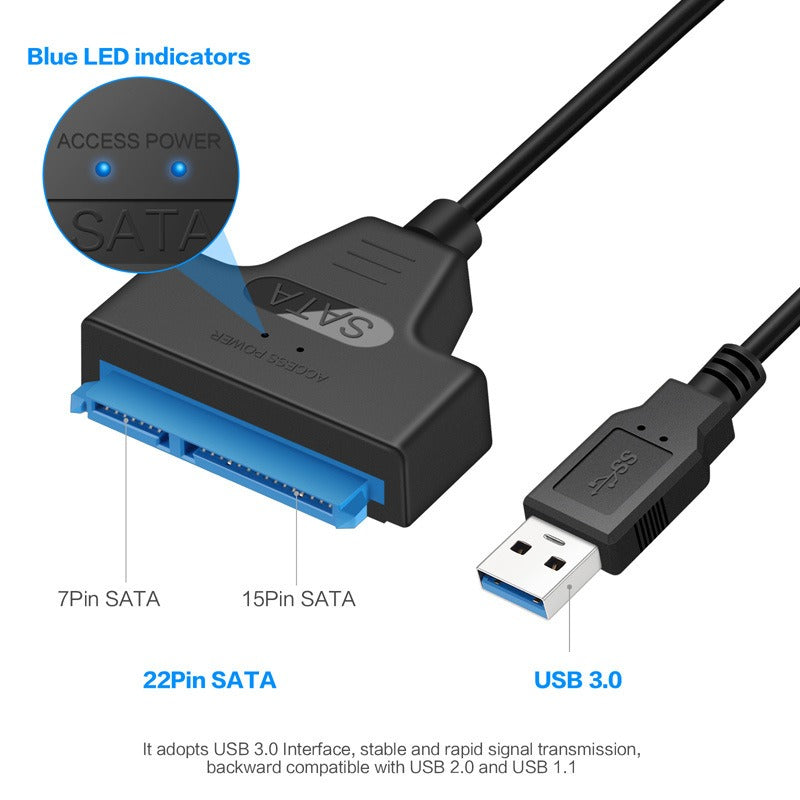 SATA Easy Drive Cable 2.5-inch Hard Disk Cable USB3.0 to SATA Easy Drive Cable SATAIII - V.I.P Digital Presence