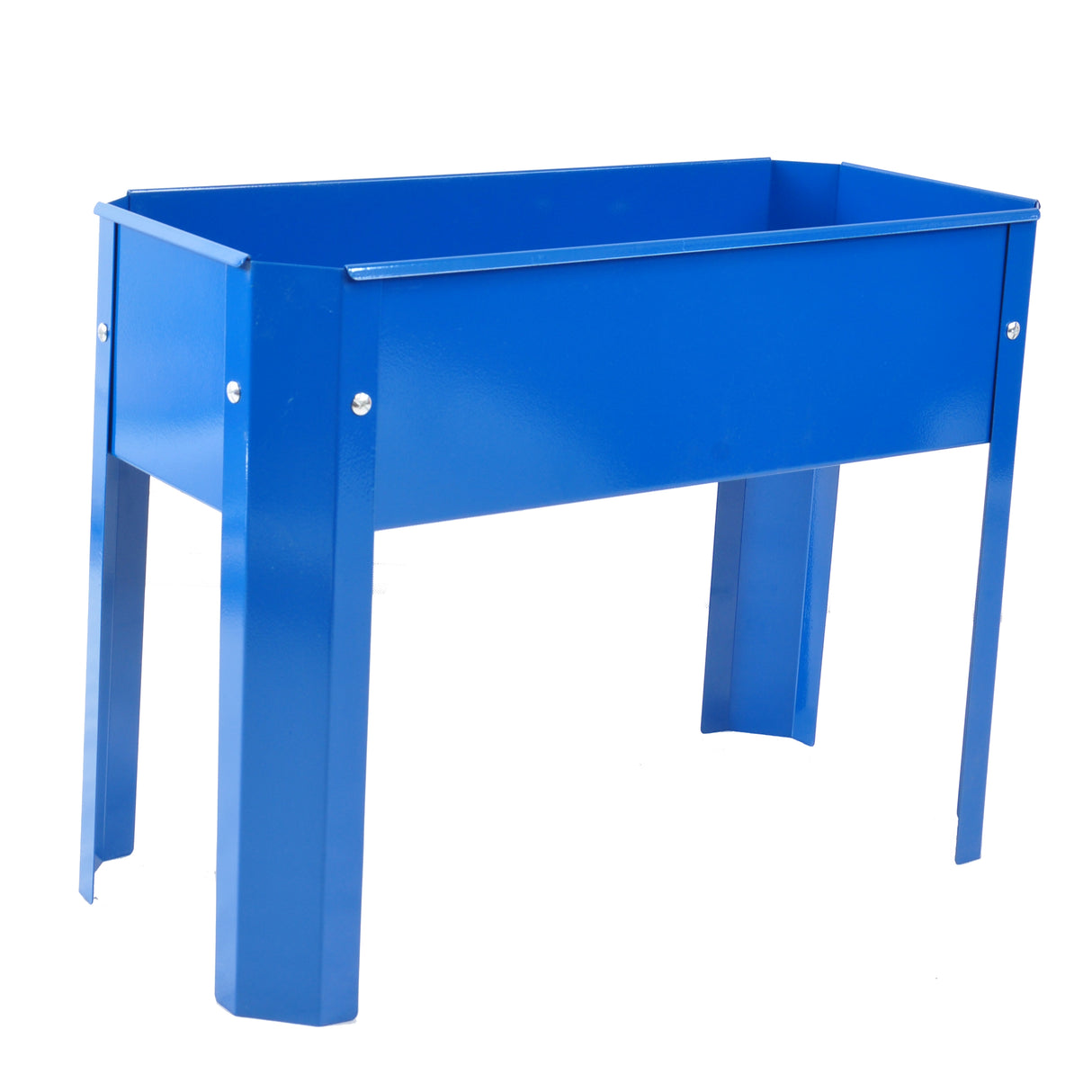 Elevated garden bed metal elevated outdoor flowerpot box suitable for backyard and terrace large flowerpot flower(Blue*2) - V.I.P Digital Presence