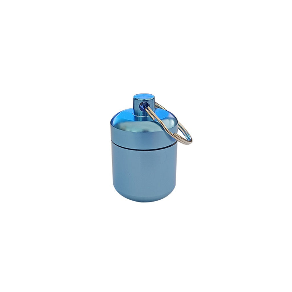Aluminum alloy sealing ring keychain, aluminum can, short and chubby aluminum alloy metal can, coin earplugs, storage metal bott - V.I.P Digital Presence