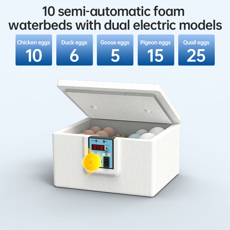 24 - hr Thermostatic Small Poultry Incubator. Biomimetic Waterbed. Auto & Smart. For Chick, Duck & Goose Eggs - V.I.P Digital Presence