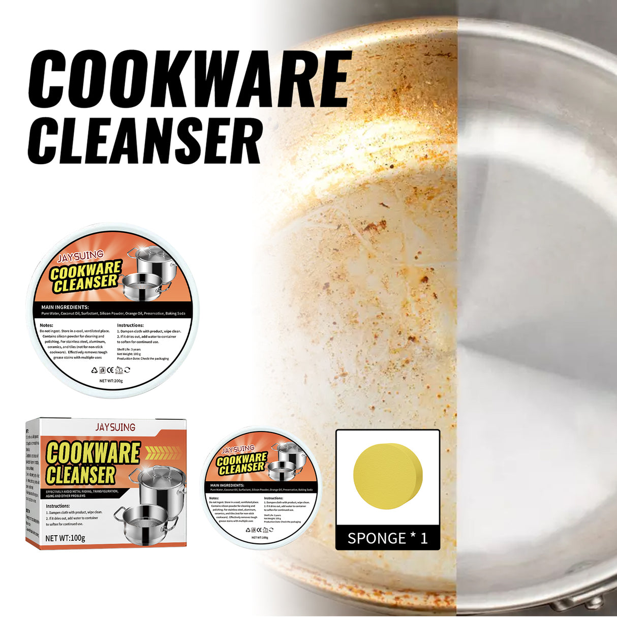 Cookware Cleaner, Kitchen Faucet To Remove Dirt And Water Stains Stainless Steel Rust Cleaning Agent - V.I.P Digital Presence