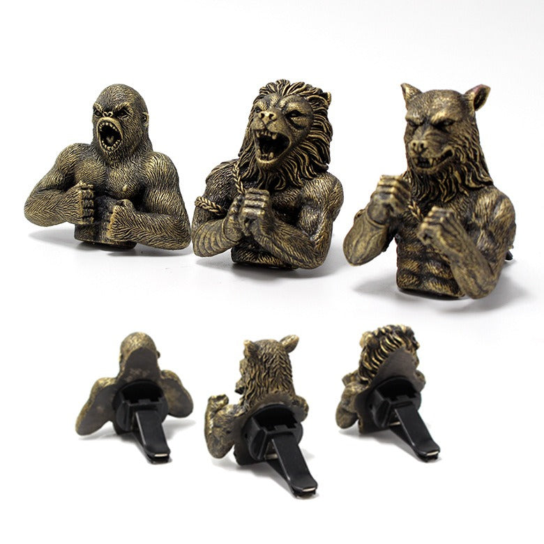 Resin Fighting Animal Set Car Fragrance Clip Decoration Creative Automotive Supplies Car Interior Decoration - V.I.P Digital Presence