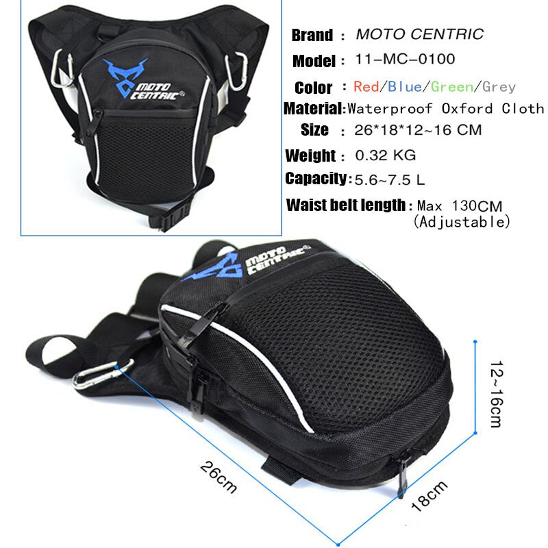 Fashion Motorcycle Drop Leg Bag Hip Bum Fanny Pack Waterproof Motorcycle Bag Outdoor Casual Waist Bag Motorcycle bike Bag Black - V.I.P Digital Presence