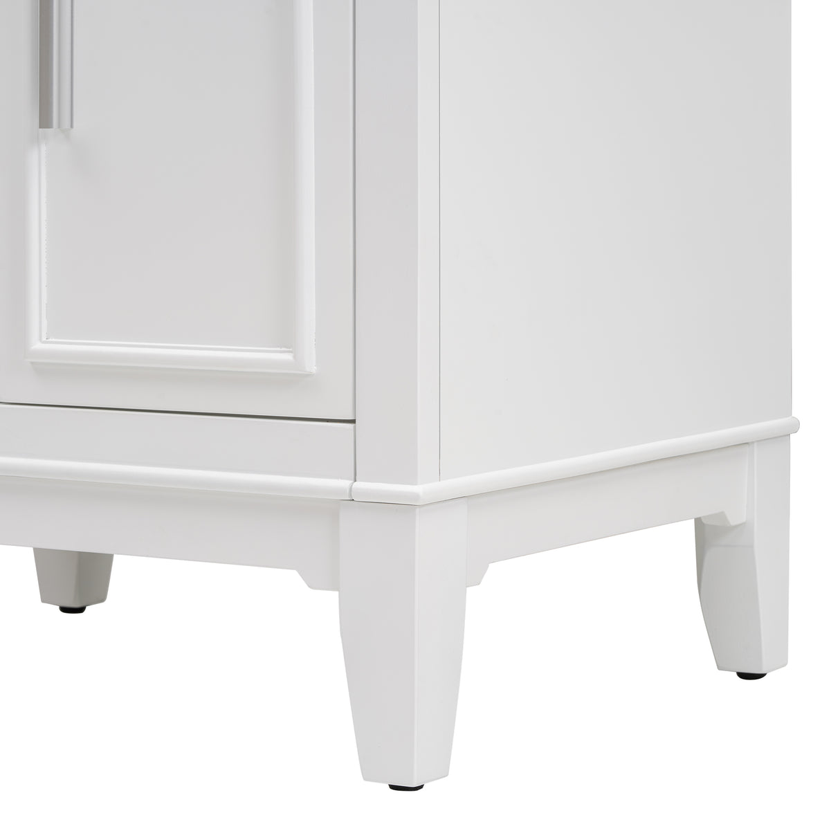 24" Bathroom Vanity with Sink, Bathroom Vanity Cabinet with One Flip Drawer and Doors, Solid Wood and MDF, White - V.I.P Digital Presence
