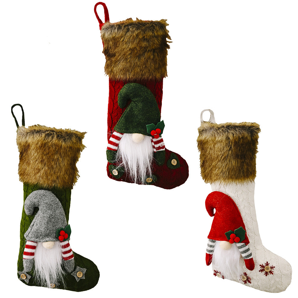 Christmas decoration products, faceless doll plush Christmas socks, creative faceless doll gift socks, elderly socks - V.I.P Digital Presence