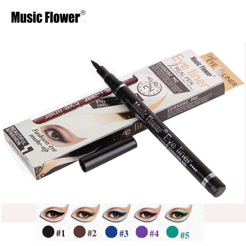 Music Flower New Makeup Cosmetic Black Eyeliner Waterproof Eye Liner Pencil Shadow KAJAL Gel Eyeliner Make up Smokey Eye - V.I.P Digital Presence