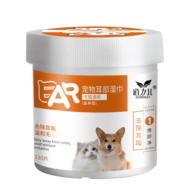 Pet Wet Wipes 130 Sheets/Box for Dogs and Cats, Universal Cat Eye Wipes and Dog Ear Cleaning Pet Supplies - V.I.P Digital Presence