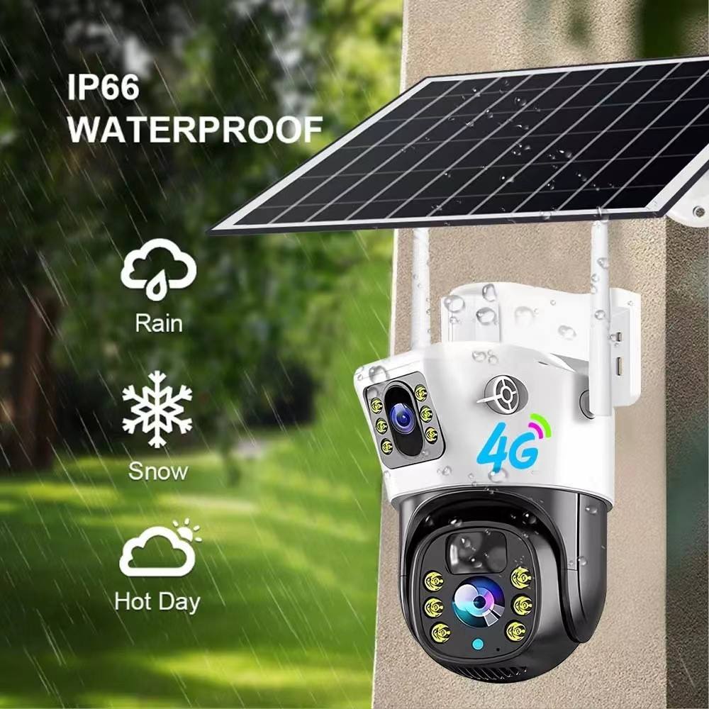 V380PRO 4G Solar Camera 4MP Dual Lens Home Security Camera With Solar Panel - V.I.P Digital Presence