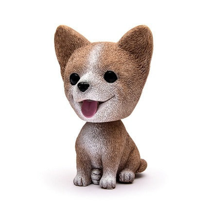 Cute doll decorations in the car, resin bobblehead dog animal bulldog, creative cute car ornaments - V.I.P Digital Presence