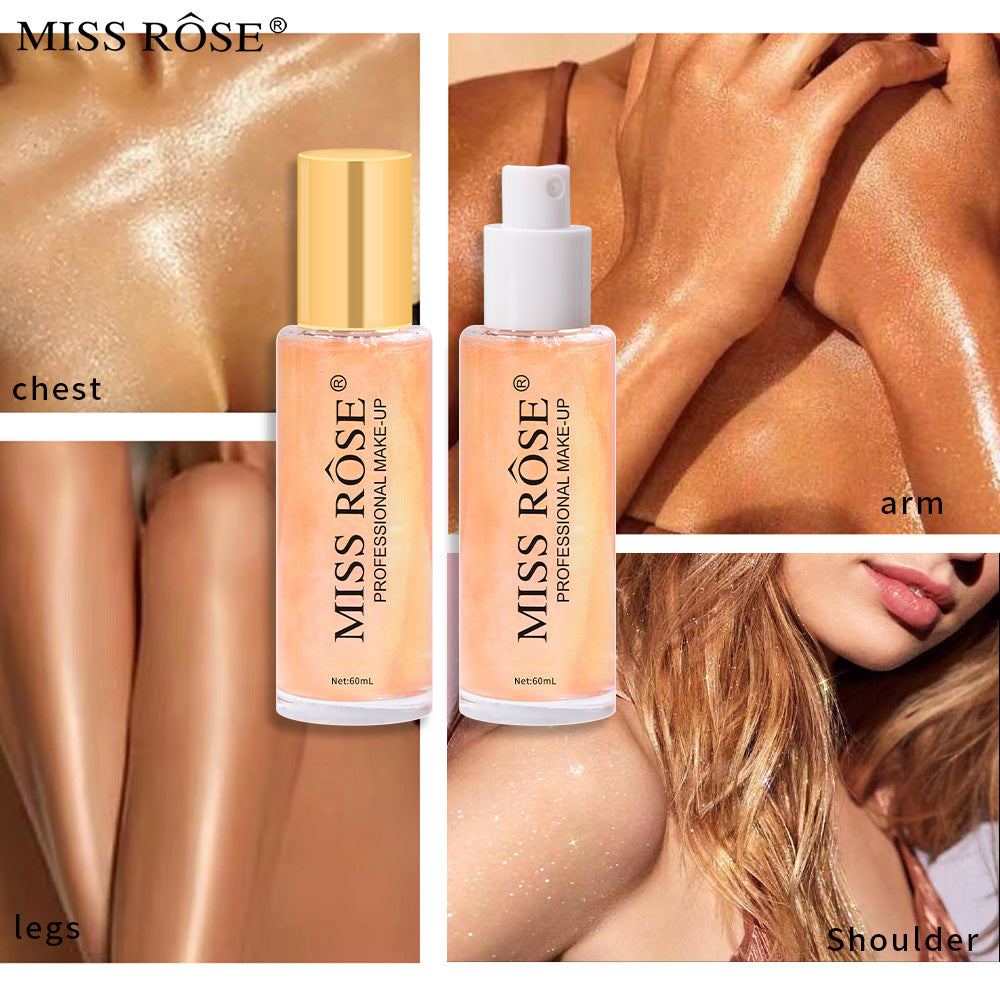 Quicksand Liquid Body Glitter Spray Waterproof Sweat Resistant Makeup Free Pearlescent Brighten And Highlight Spray - V.I.P Digital Presence