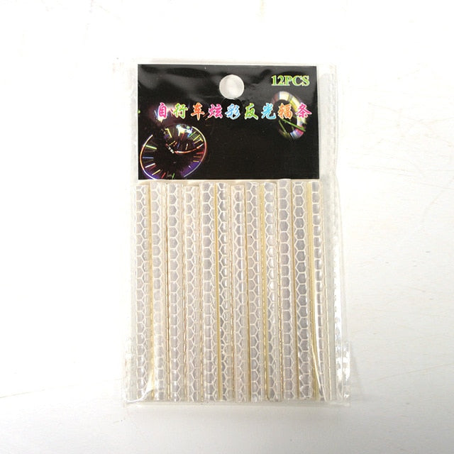 12Pcs Bicycle Light Wheel Rim Spoke Clip Tube Safety Warning Light Cycling Strip Reflective Reflector Bike Bicycle Accessories - V.I.P Digital Presence
