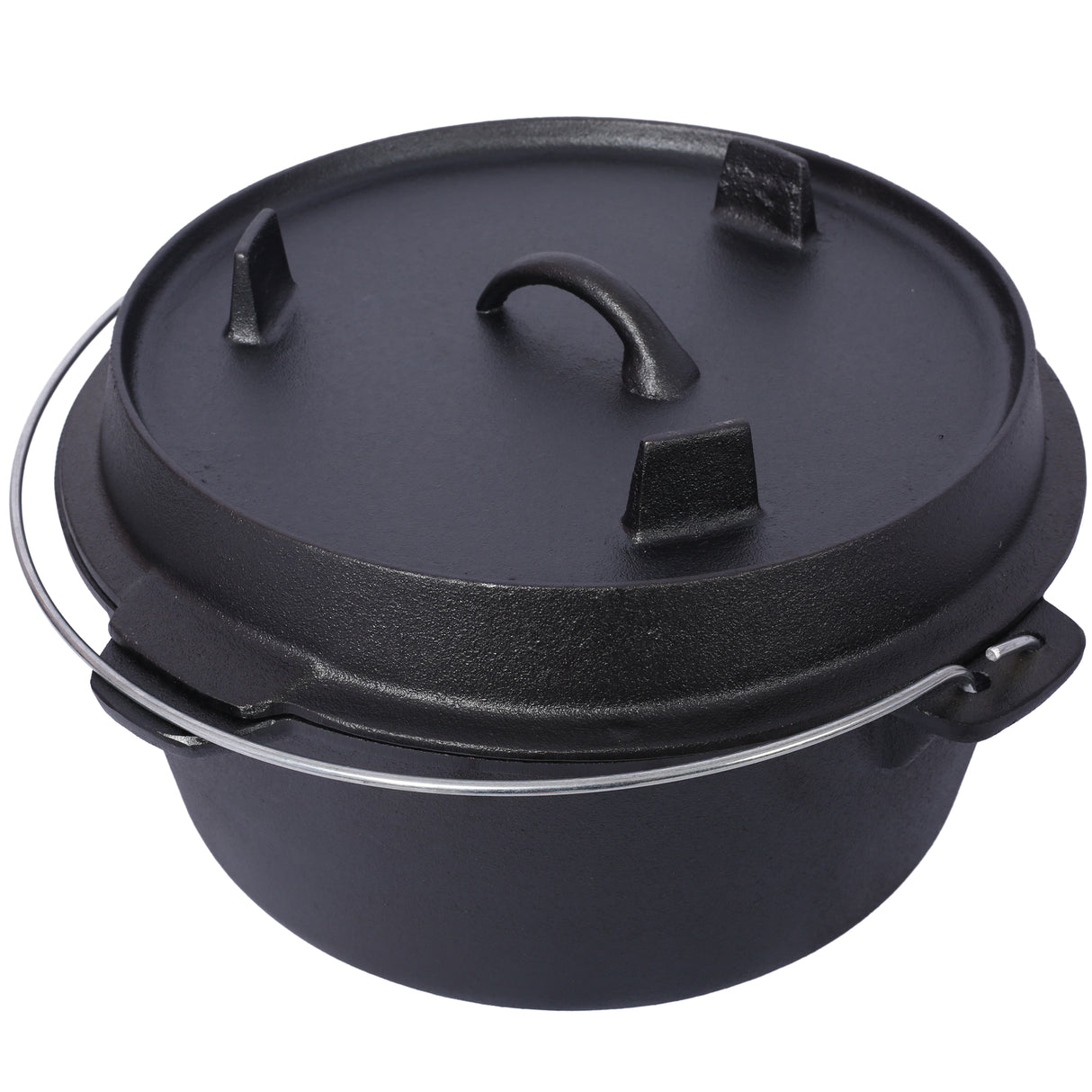 ast iron Dutch oven with lid, outdoor camping deep pot, used for camping, cooking, barbecue and leg rest, 8 Quart - V.I.P Digital Presence