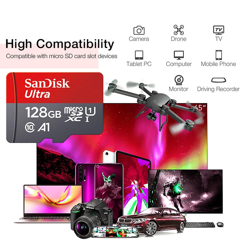 Micro SD Card 64GB Video Monitoring Traffic memory card 128GB 256GB Max 512GB 1TB smartphone DJI drone cardfor car - V.I.P Digital Presence