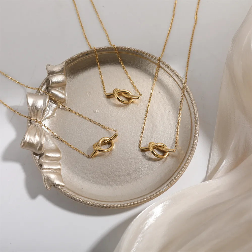 18K Gold-Plated Knotted Necklace - V.I.P Digital Presence