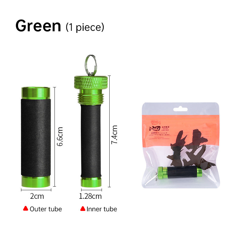 Varilla de tracción de aleación de aluminio: goma antideslizante, línea de anzuelo para tirar/anudar, herramienta de pesca con protección para la mano y la línea.