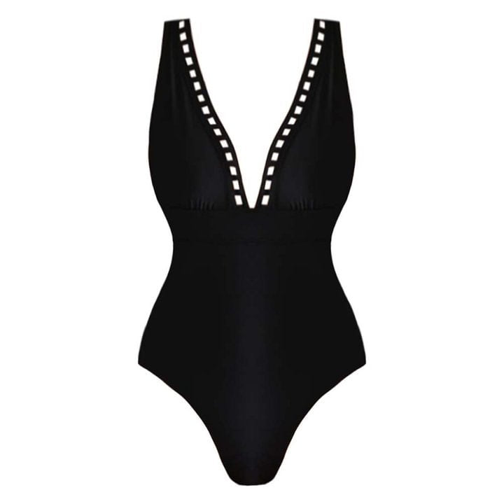 V-neck hollow sexy one-piece swimsuit women's set - V.I.P Digital Presence