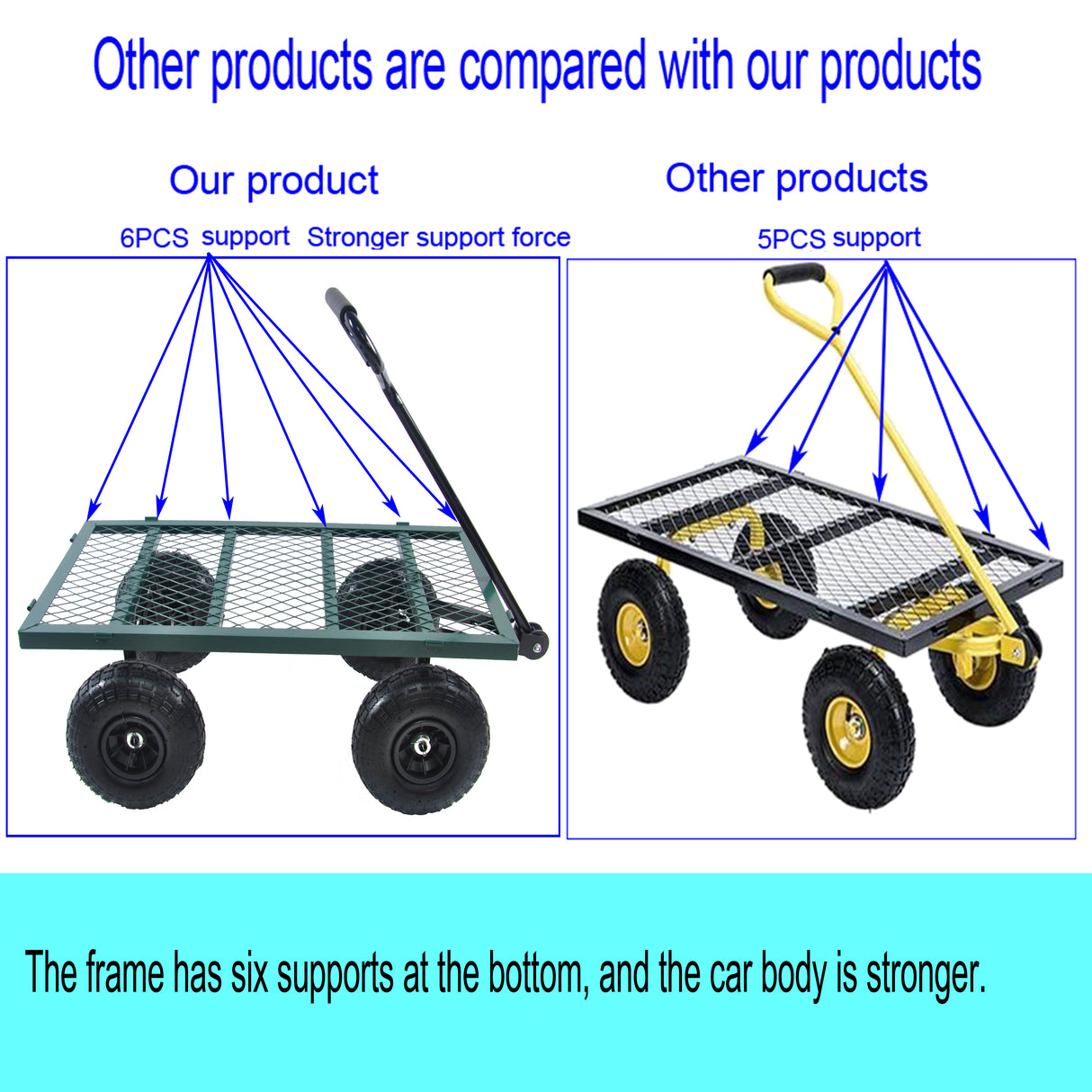 Wagon Cart Garden cart trucks make it easier to transport firewood (green) - V.I.P Digital Presence
