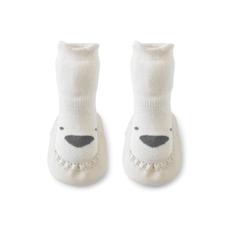 Baby Floor Shoes And Socks Soft Bottom Mid-Tube To Prevent Korean Style Super Cute Cartoon Baby Toddler Socks Shoes - V.I.P Digital Presence