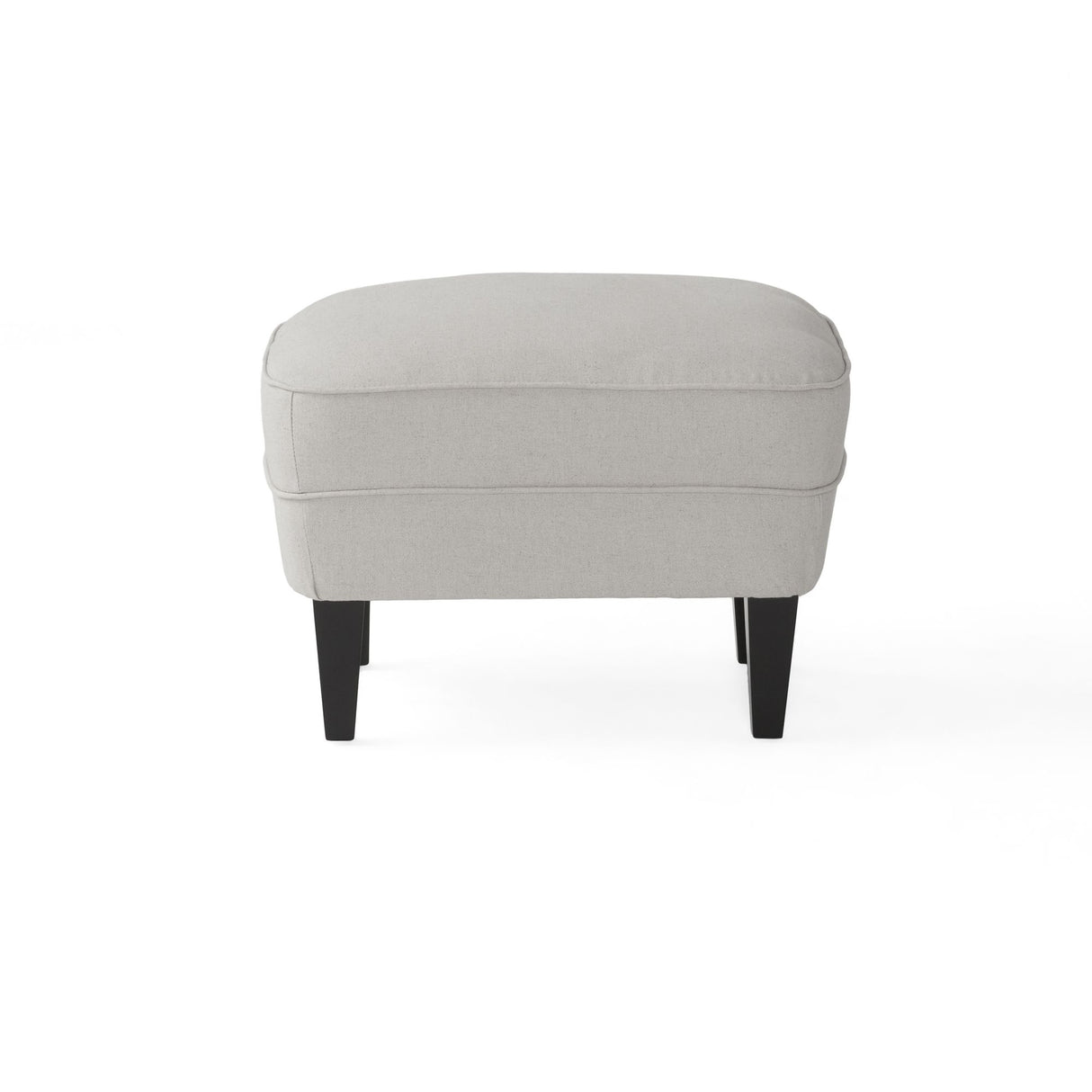 Modern light grey fabric club chair and Ottoman set, stylish cushioned armchair, paired with Ottoman style - V.I.P Digital Presence