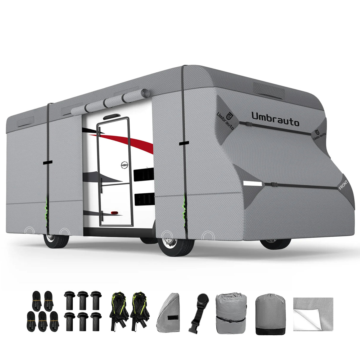 Umbrauto RV Cover Class C Upgraded 7 Layers Anti-UV Top Panel Motorhome Cover,Gray - V.I.P Digital Presence