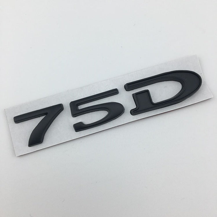 Suitable for Tesla MODEL3 S X Y 75D 85D 90D 100D displacement tail label metal car sticker - V.I.P Digital Presence