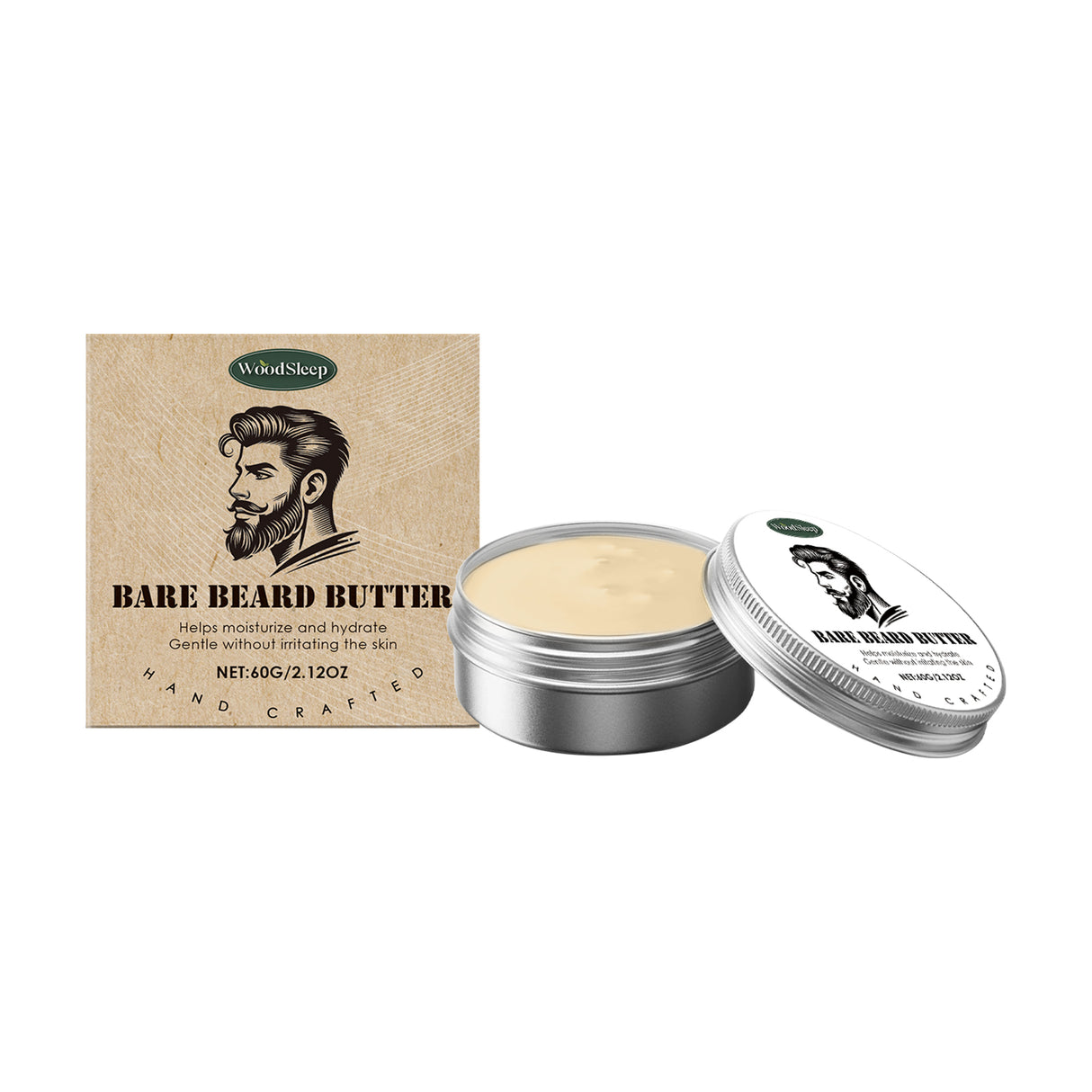Woodsleep Men's Beard Care Wax, Soft, Set And Nourishing Care Care, Moisturizing, Gentle And Comfortable Beard - V.I.P Digital Presence