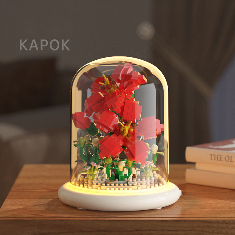 Building block flower simulation sunflower jasmine compatible with a certain high building block model toy - V.I.P Digital Presence