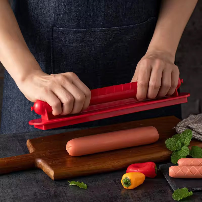 Cross - Groove Sausage & Hot Dog Slicer: Precision Mesh, Ideal Kitchen Accessory. - V.I.P Digital Presence