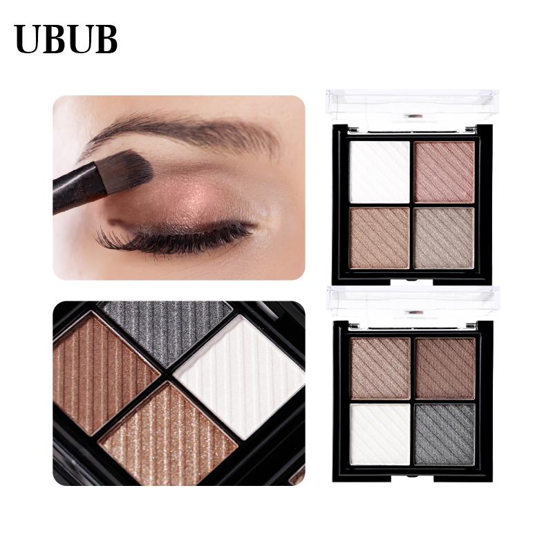 UBUB 4 Colors Eyeshadow Shimmer Natural Eyeshadow Matte Nude Metallic Earth Color Eye Shadow Beauty Makeup Palette - V.I.P Digital Presence