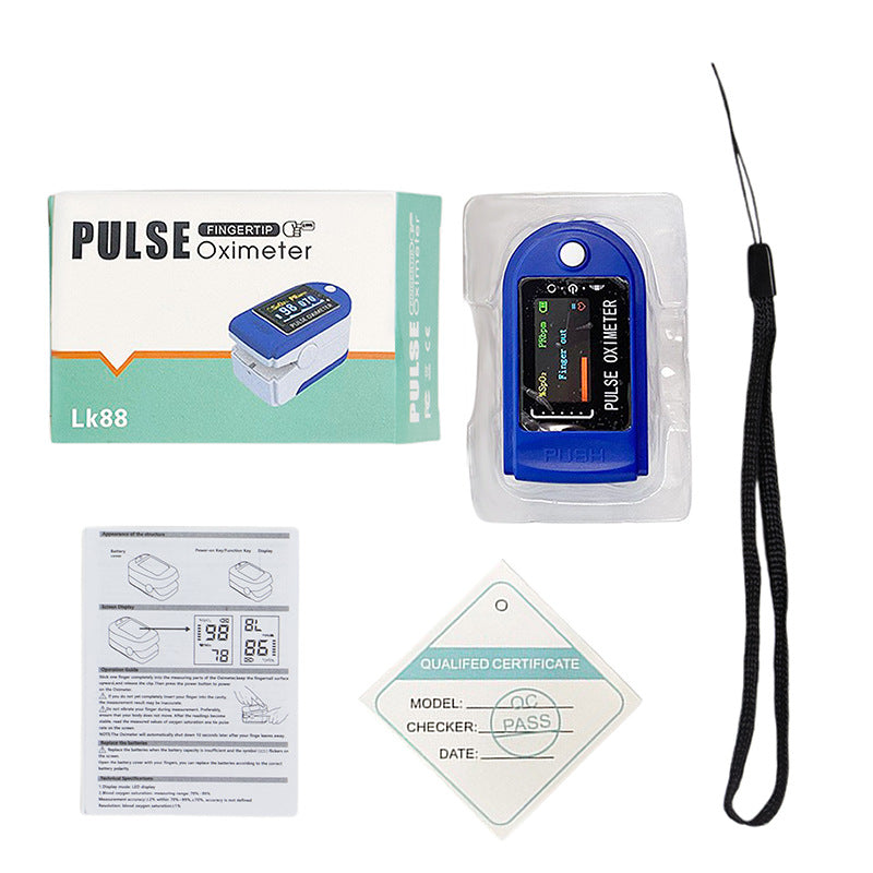 Pulse oximeter LK88 finger clamp blood oxygen detector blood oxygen saturation fingertip heart rate monitoring - V.I.P Digital Presence
