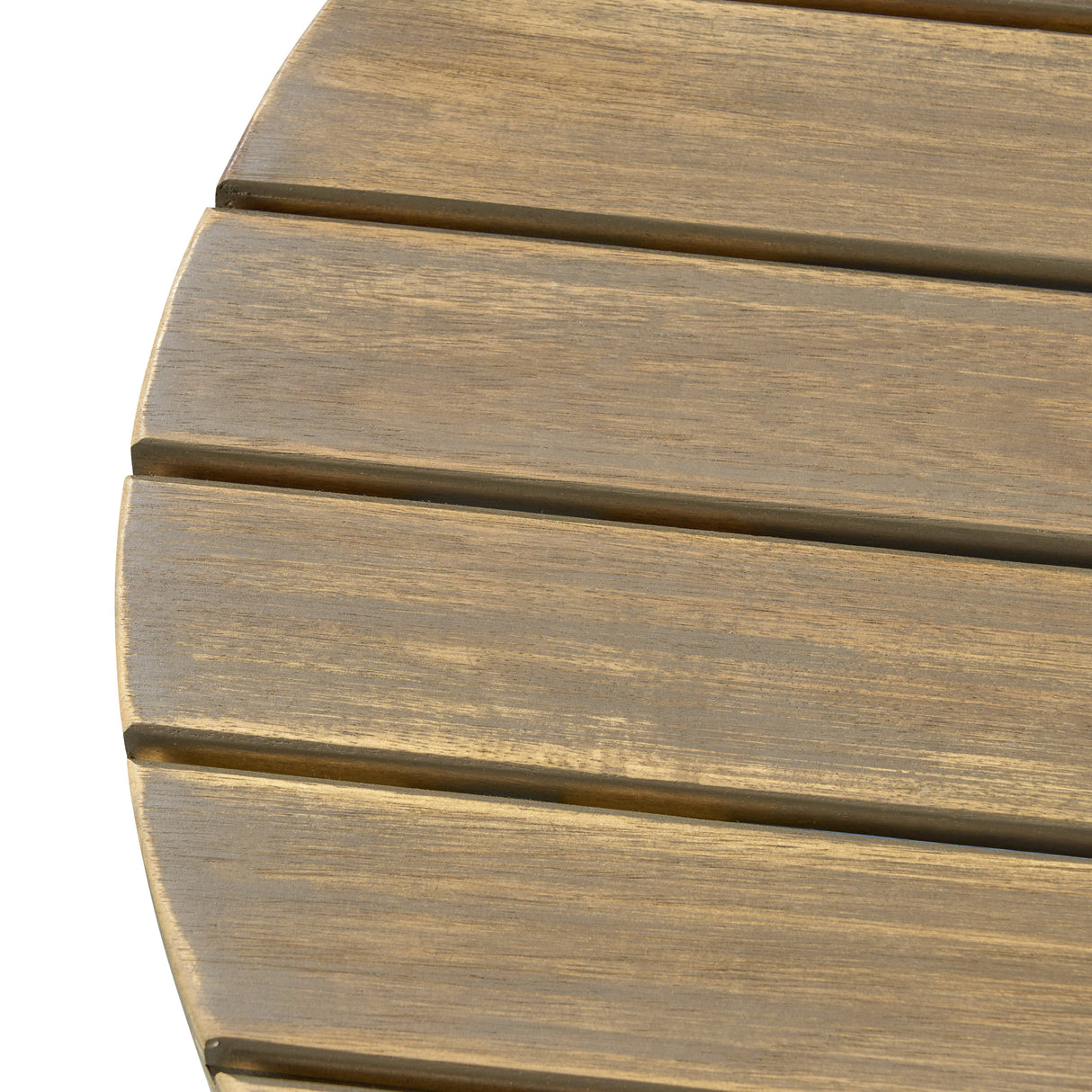 Outdoor 16" Acacia Wood Side Table, Gray Finish - V.I.P Digital Presence