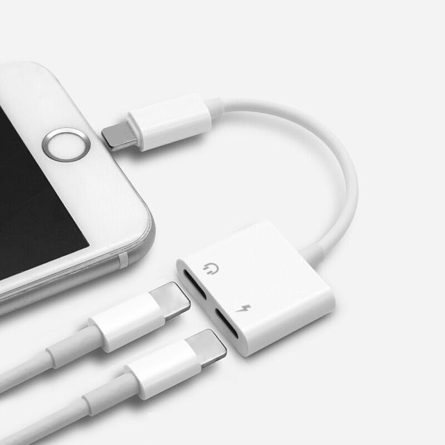udio Adapter Charger Cable For iPhone X 8 Dual Headphone Aux cable for Lightning Converter For iPhone 10 Charging Splitter - V.I.P Digital Presence