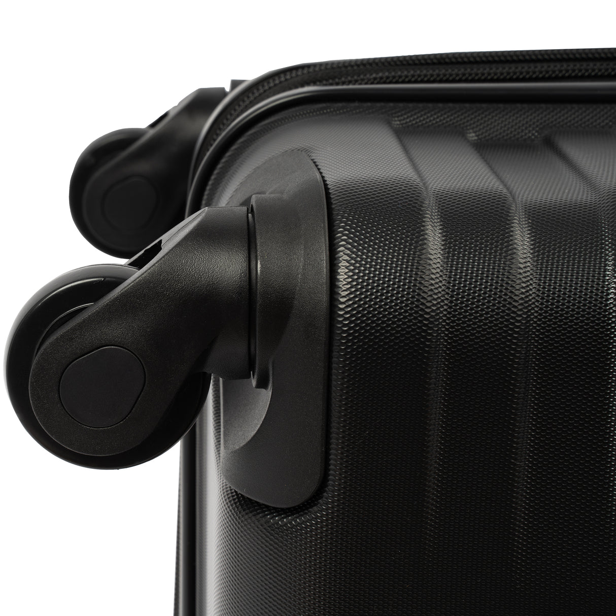 Hardshell Luggage Sets 3 Pcs Spinner Suitcase with TSA Lock Lightweight 20''24''28'' Black + ABS
