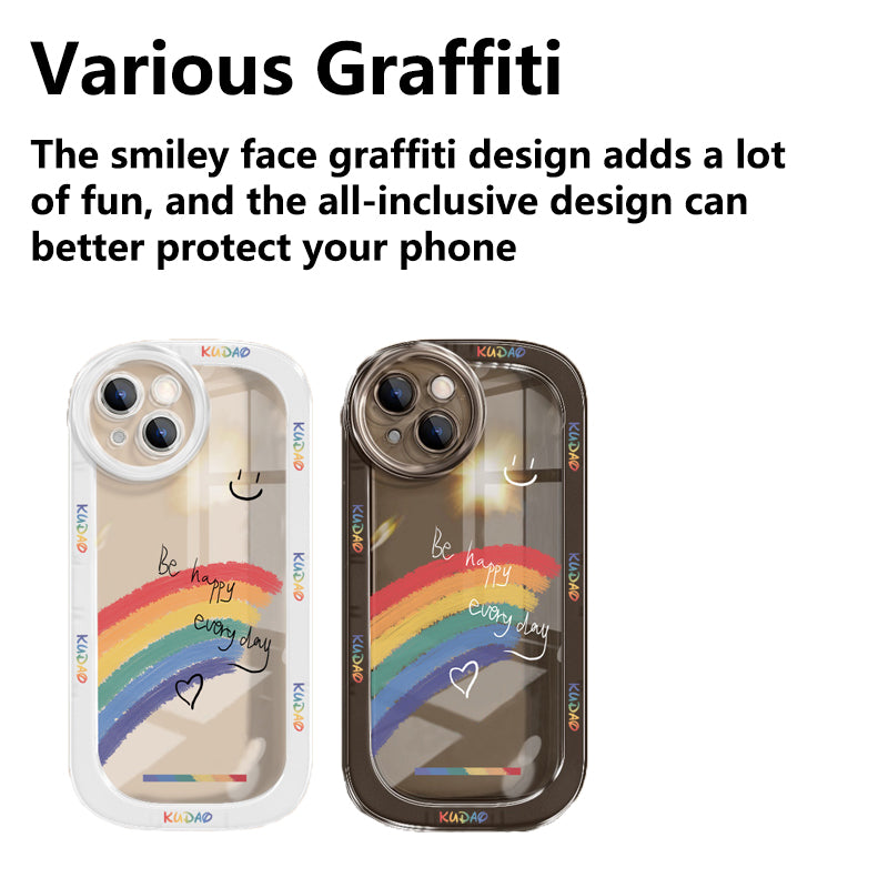 Funda para iPhone 14 con cara sonriente, transparente, para Apple 13 Pro, 12, 11, todo incluido, para hombre y mujer, XR, XS Max, funda protectora