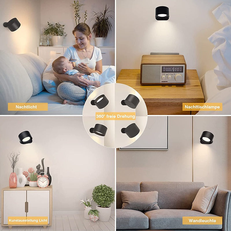 USB charging wall light LED bedside reading light charging portable touch adjustment night light magnetic suction cabinet light - V.I.P Digital Presence