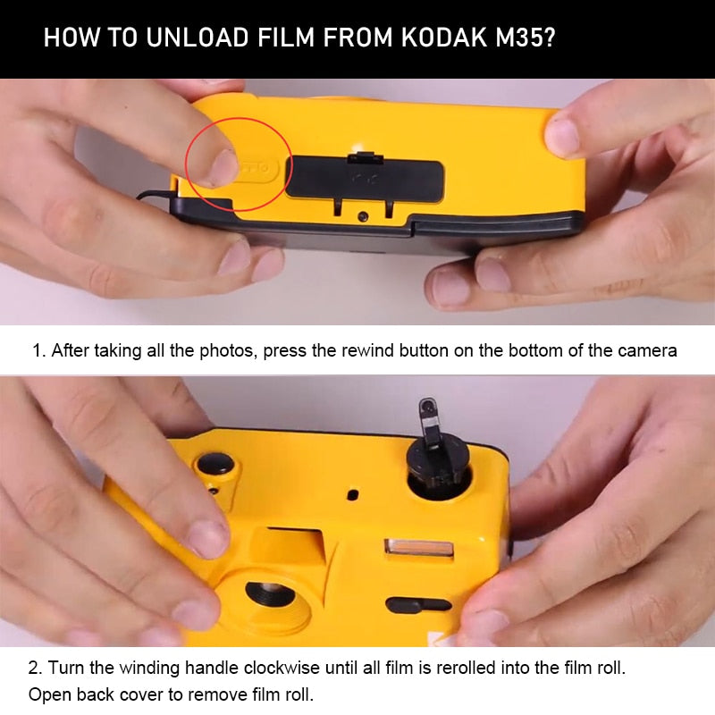 KODAK Vintage Retro M35 / M38 35mm Reusable Film Camera Sky Blue/ Yellow / Mint Green / Pink / Red / Cobalt Blue - V.I.P Digital Presence