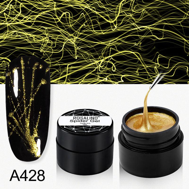 ROSALIND Gel Spider Line For Nails Art Gel Polish UV Colors Painting Gel Nail Polish Spider Gel Lacquer Web Stickers Gel Polish - V.I.P Digital Presence
