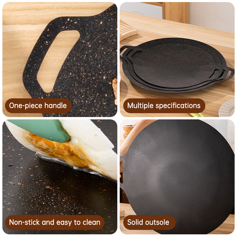 Outdoor Camping Domestic Barbecue Pan Korean Style Round Portable General Purpose Fried Egg Pan Iron Plate Barbecue Pan - V.I.P Digital Presence