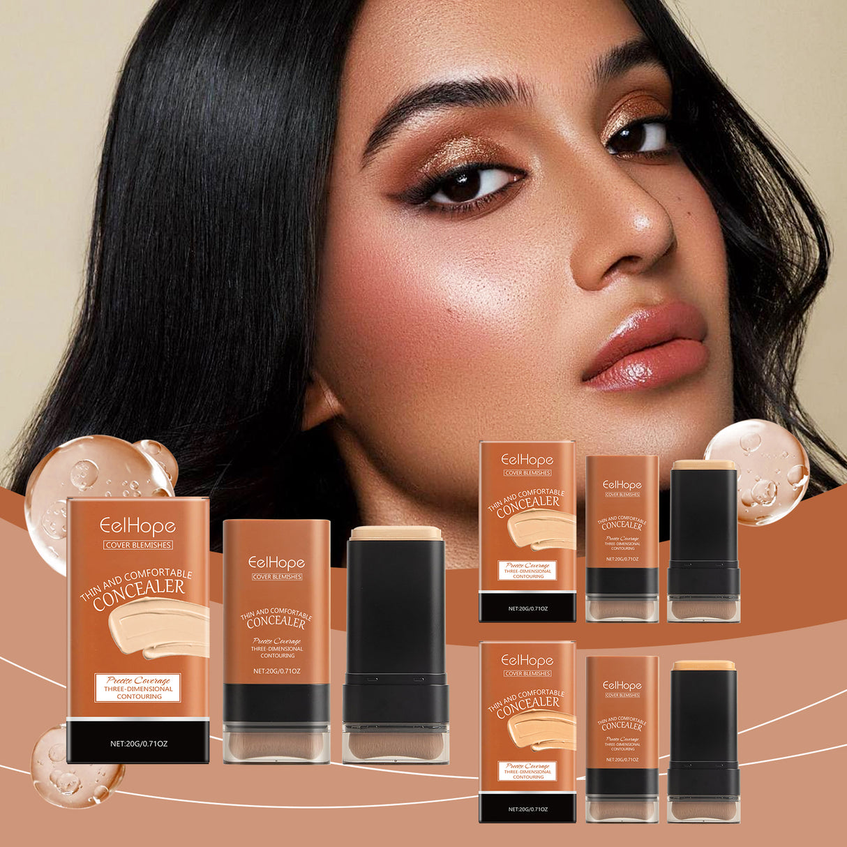 Clear Concealer Foundation Stick Natural Lightweight Radiance Radiance Radiance Non-Fake White Moisturizing Foundation Stick - V.I.P Digital Presence