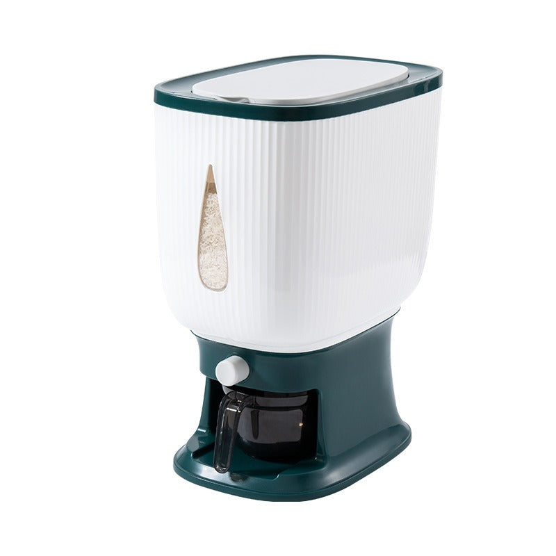 Measuring rice bucket 20 catties insect-proof and moisture-proof rice storage bucket household rice jar press out rice plastic r - V.I.P Digital Presence