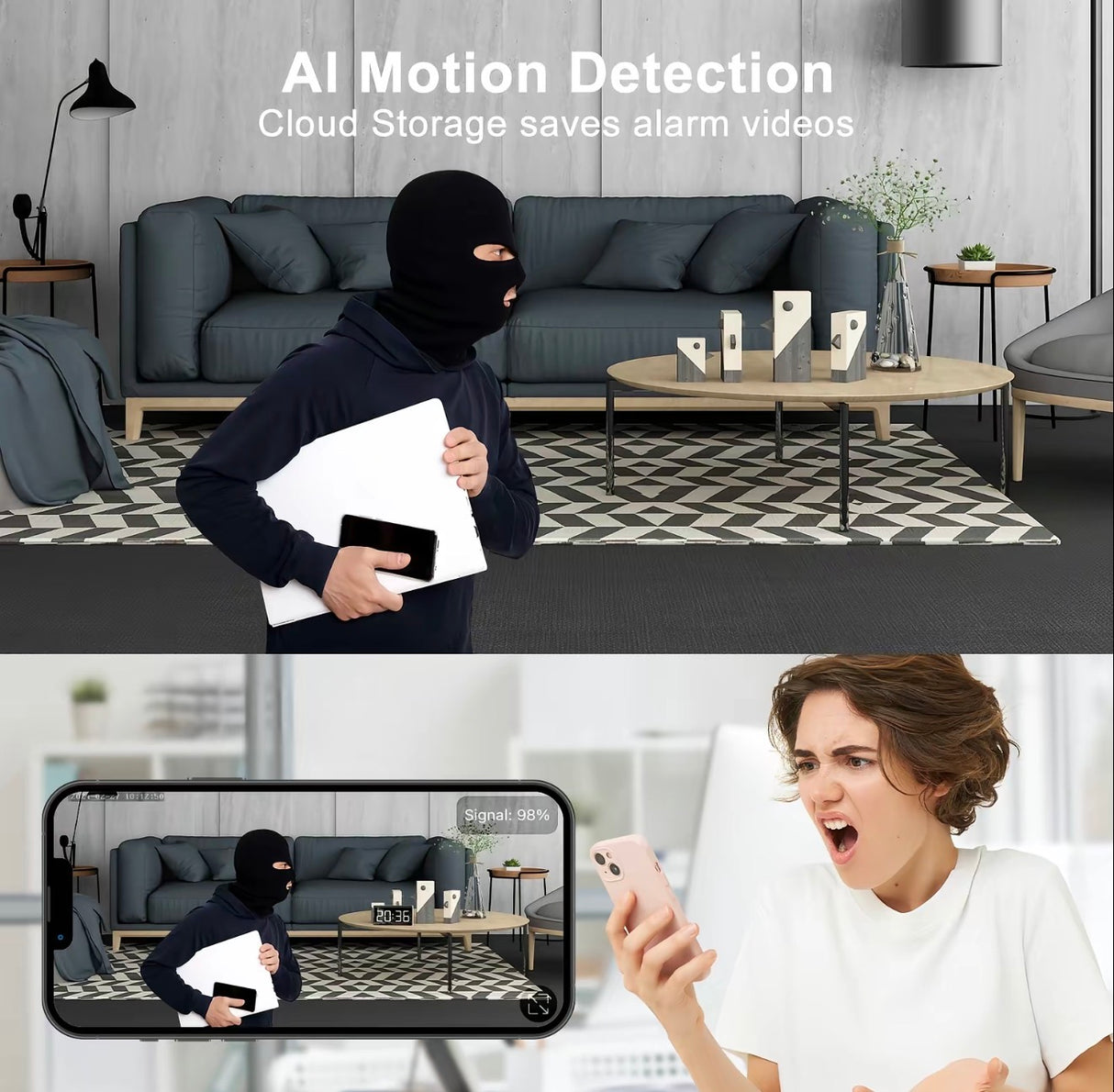 SecureView Clock Camera