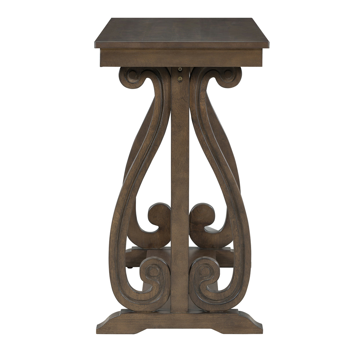 48-Inch Rustic Vintage Console Table --- Farmhouse Style Entryway Table with Open Shelf and Sturdy Construction (Walnut) - V.I.P Digital Presence