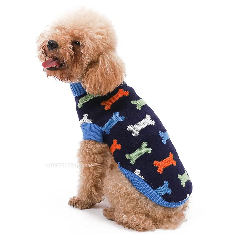 Warm Pet Dog Sweater Winter Dog Clothes for Small Medium Dogs Knitted Puppy Cat Coat Chihuahua French Bulldogs Yorkie Customes - V.I.P Digital Presence