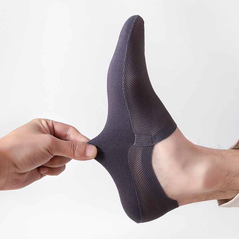 Men's thin breathable mesh boat socks short socks shallow mouth ice silk invisible socks - V.I.P Digital Presence