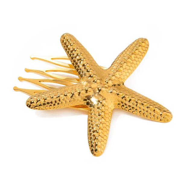 Stainless steel shell hair clip with bangs, high-end feel, ins metal hair accessories, broken hair clip at the back of the head - V.I.P Digital Presence