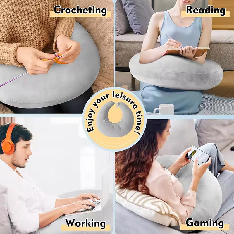 Reading pillow, crocheted arm-support for adults, portable, skin-friendly, TV & breastfeeding. - V.I.P Digital Presence