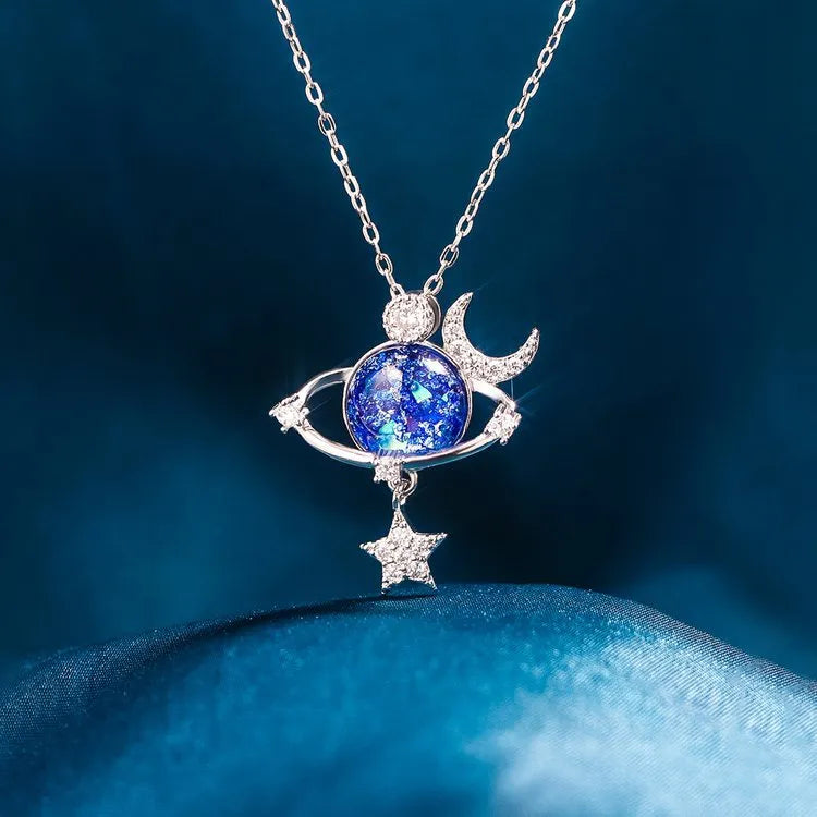 Starry Sky Global Moon Star Set Zircon Necklace Women's Fashion Clavicle Chain - V.I.P Digital Presence
