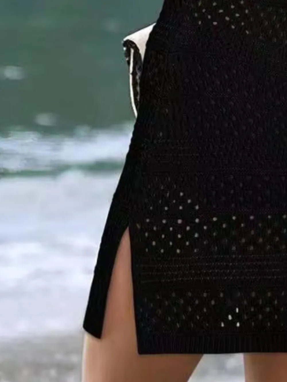 Openwork Scoop Neck Cover Up - V.I.P Digital Presence