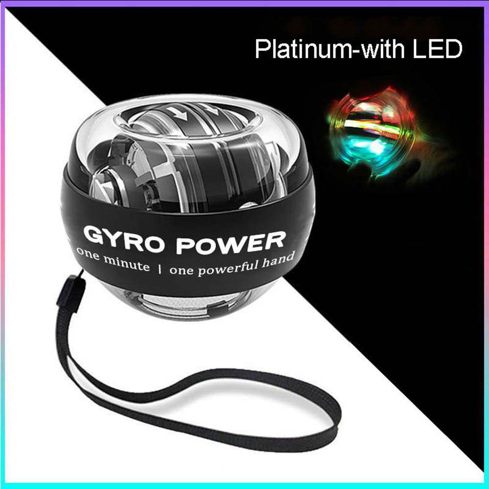 Pelota de mano con LED para entrenamiento de fuerza muscular de muñeca, autoencendido, con contrabrazo, equipo de ejercicio para fortalecer los músculos de la mano.