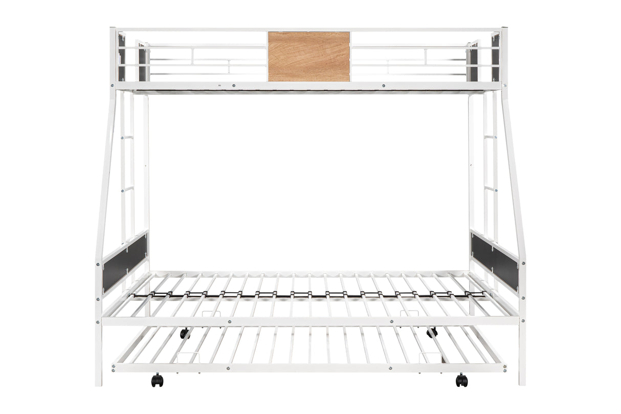 Metal Twin over Full Bunk Bed with Trundle - V.I.P Digital Presence